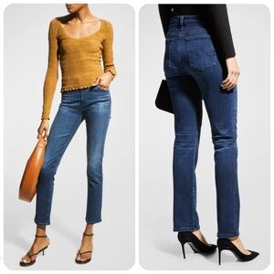 ADRIANO GOLDSCHMIED Jeans Women’s 31 Dark Blue Mari High Rise Slim Straight EUC